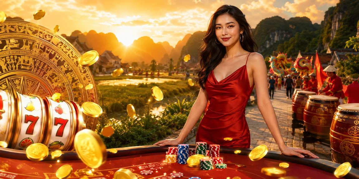 Giao diện khu vực slot game và lễ hội tại Ninh Bình trên 3pha